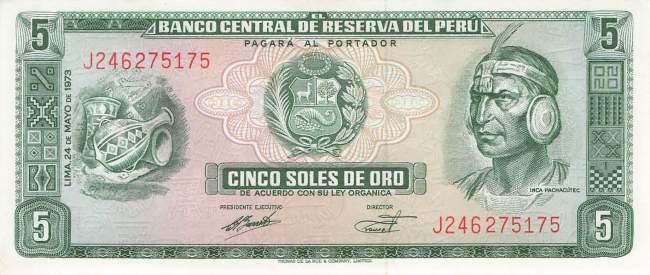 5 Soles de Oro 1973